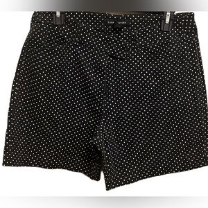 Women’s Larry Levine polka dot shorts, Black/White, Size 12